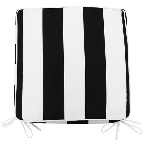 Black and white discount outdoor chair pads